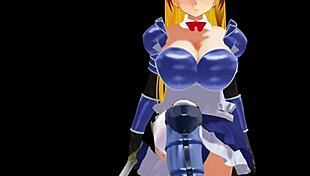 Anime babe Maxine Helena Price submits to BBC with wild squirting