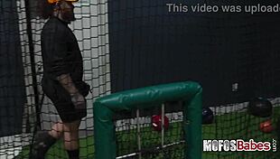 Alice Thunder And Joey In Busty Brunette Scene After Batting Cages