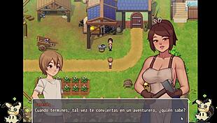 Spied big tits in bathroom hentai game