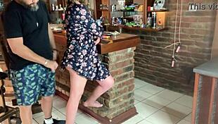 Hot milf upskirt tease