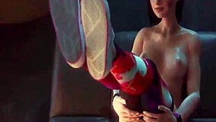 Shy teen's first time sucking cock in the game.