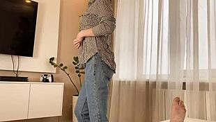 Wild Russian Amateur Bangs Teacher and Stepmother for Party!