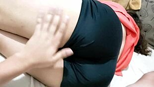 New gym girl in mini shorts