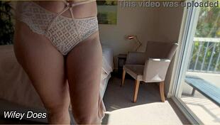 i watch my wifey try on different panties, her ass looks so good