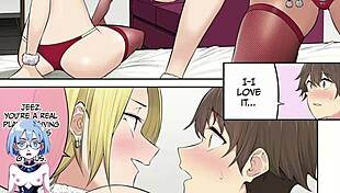 imaizumi's house is where gals gather for dating and anime fun in this hentai game