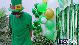 colombian ebony woman enjoys secret massage after party