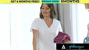 Girlsway - Birthday Girl Maria Kazi Enjoys Sensual Massage From Petite Nicole Aria