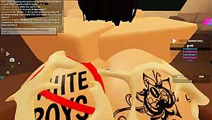 Blacked Roblox Porn with Rough Anal Action