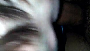 She moans during interracial blowjob and deepthroat session