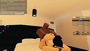 Blacked Roblox Porn with Rough Anal Action