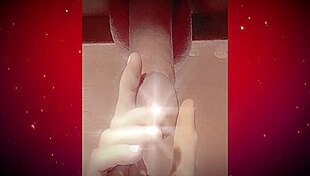 a beautiful 8-inch uncut cock teases with cum in mouth.