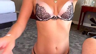 Sexy College Chick Sucks Huge Cock in Hotel Room