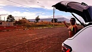 Stepmother Catches Me Outdoors, Gives Anal Surprise With Big Cock, Dirty Talk, Assfucking, Squirting Cum.