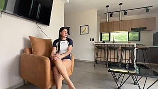 Latina with big tits gets fucked hard on a visit