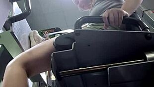 Extreme squirting in the gym, wow!