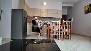 Stepmom shocked by stepson's big dick. Naked milf in pov exhibitionist encounter.