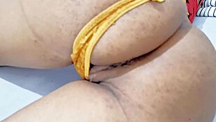 i came home and found the maid resting her ass up on my bed, what a view!