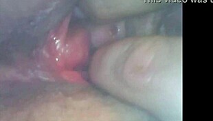 Why does this milf caress her anal before showing her pussy inside and pissing?