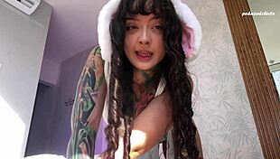 bunny collection sneezes and pees on your dick in taboo roleplay.