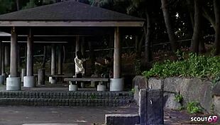 Skinny Japanese Teen Sucks Stranger in Car During Raw Porn Casting Session.