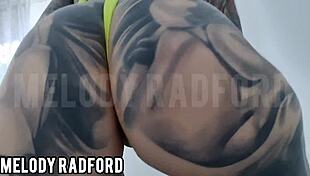 Slutty Melody Radford twerks and teases with curvy body