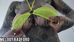 Slutty Melody Radford twerks and teases with curvy body
