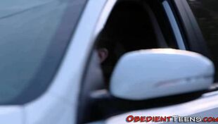 Dominated cfnm teen bound, ready for rough blowjob?