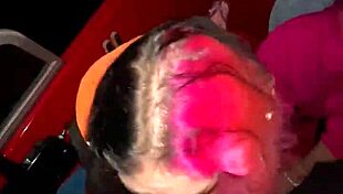 Boat threesome with big tits and cum in mouth scene