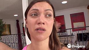 Brenda Teases Alyssa's Sweet Young Pussy with Her Tongue