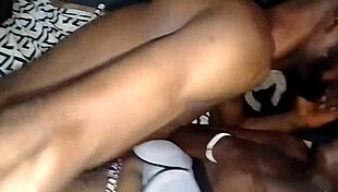 Big ass African woman gets pumzzy in a group scene