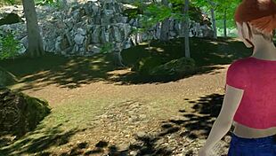 In Paradise Trails VR Part 7, the redhead explores outdoor adventures with her shaved pussy.