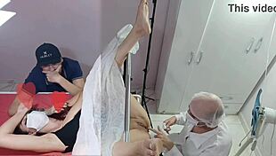 husband watches wife fucked by gynecologist
