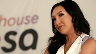 ravishing babe vicki chase gets interviewed for casting, rips clothes, and orgasms on dan damage's hard cock in reality