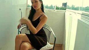 Perv Brunette Candace M Strokes Wet Pussy Intensely