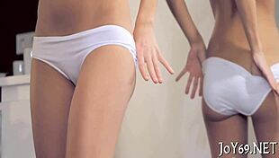 Tight Babe's Wet Pussy Play with Dildo Toys