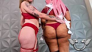 female domination unfolds in girl on girl scene