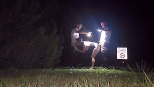 Outdoor group sex with amateurs and rough anal action