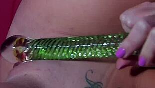 Jayden Jaymes gets naughty on oily red wall