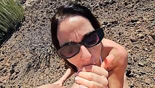 Real desert sex with deepthroat and monster cock 😈