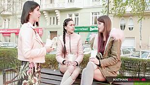 Fat cock roughly destroys sexy student Cindy Shines shaved pussy in 4K teaser