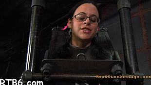 Bound couple feels intense pleasure in BDSM contest