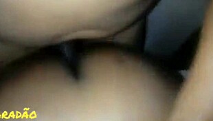 filling the ass of the ebony prostitute with huge natural tits and pussy licking