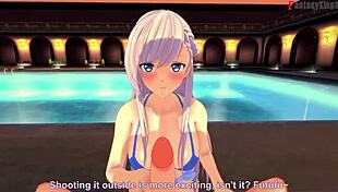 Belfast bikini pov sex on public pool free pov azur lane full fantasyking3