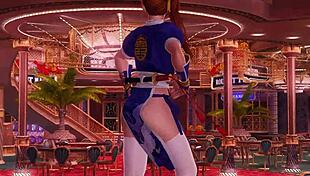 Watch her dance topless in panties?