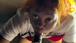 amateur bent over for creampie in parking garage