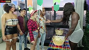 Latina Brunette Betrays With Big Black Cock