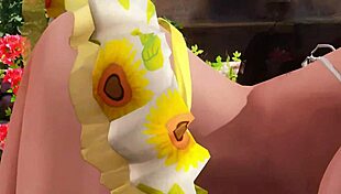 doa na f10 e at beach with topless close up