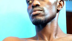 Naija ebony feels intense pleasure masturbating to big black cock