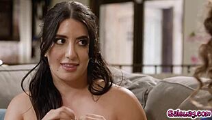 arabelle raphael and sarah arabic are friends having hot lesbian sex on the couch