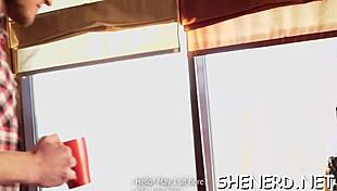 Nerdy teen 18+ getting drilled shitless in hardcore fucking